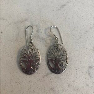 Tree of Life Sterling Silver Earrings NWOT